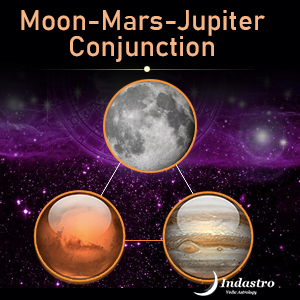 Moon-Mars-Jupiter Conjunction - 3 Planet Conjunction