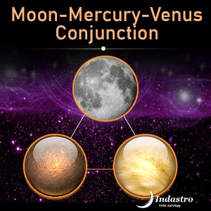 Moon-Mercury-Venus Conjunction - 3 Planet Conjunction