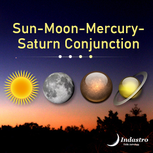 Sun-Moon-Mercury-Saturn Conjunction - 4 Planet Conjunction