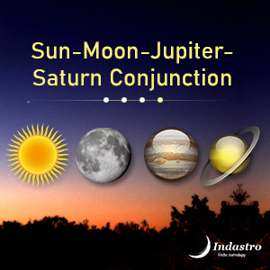 Sun-Moon-Jupiter-Saturn Conjunction - 4 Planet Conjunction
