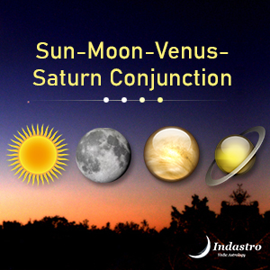 Sun-Moon-Venus-Saturn Conjunction - 4 Planet Conjunction