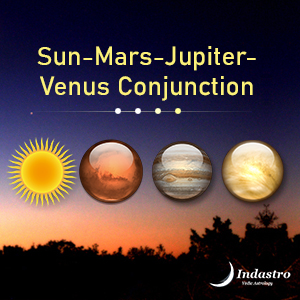 Sun-Mars-Jupiter-Venus Conjunction - 4 Planet Conjunction