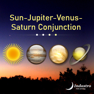 Sun-Jupiter-Venus-Saturn Conjunction - 4 Planet Conjunction