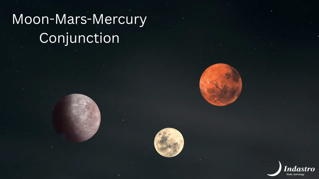 Moon-Mars-Mercury Conjunction - 3 Planet Conjunction