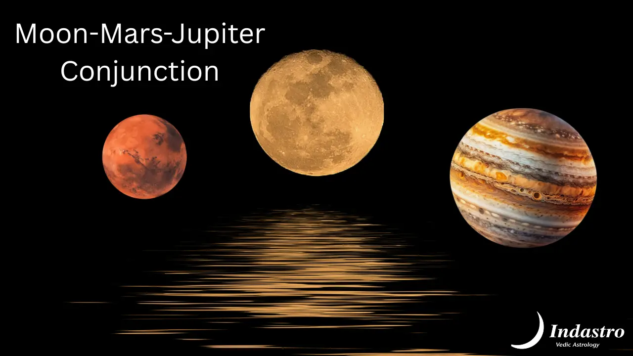 Moon-Mars-Jupiter Conjunction - 3 Planet Conjunction
