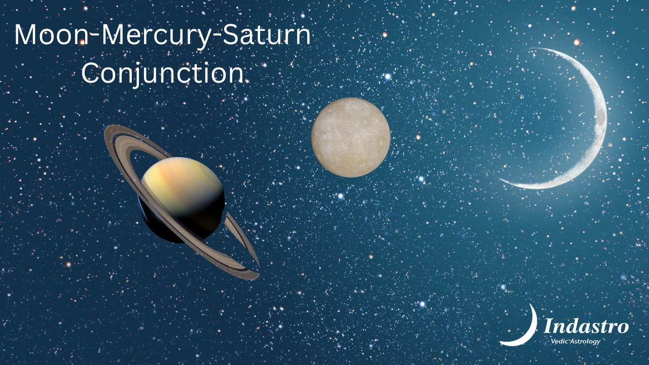 Moon-Mercury-Saturn Conjunction - 3 Planet Conjunction