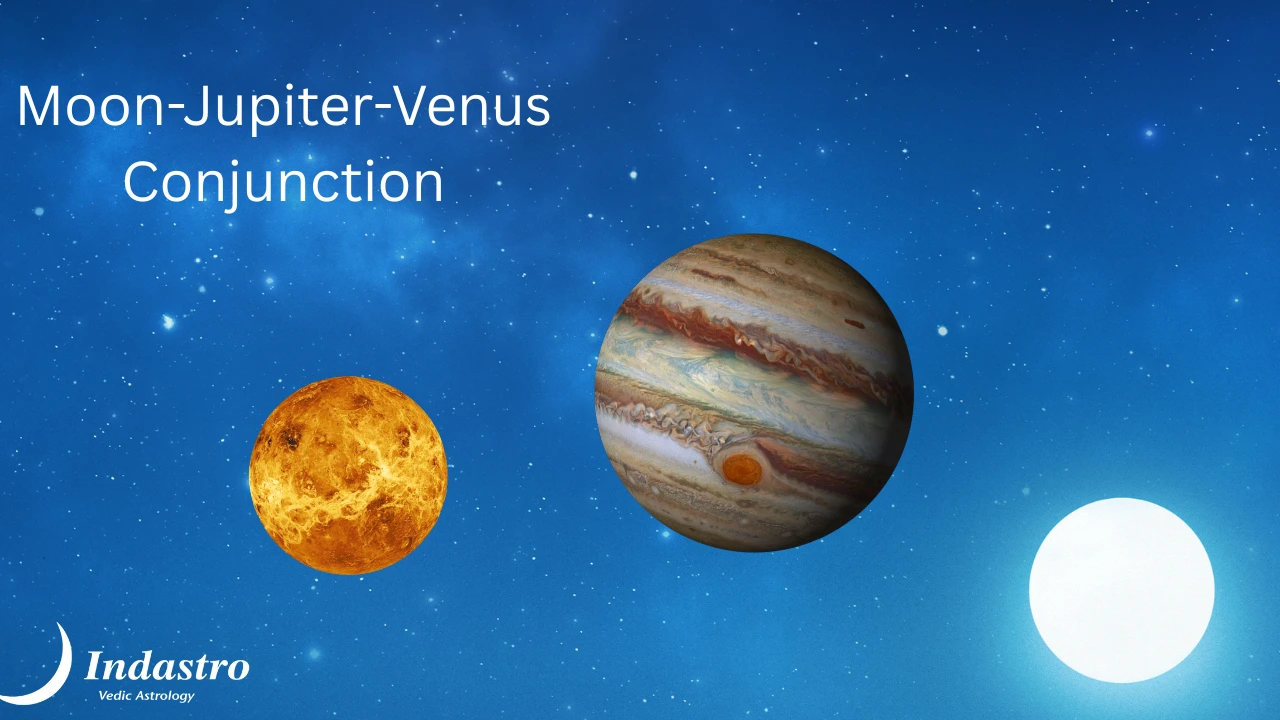 Moon-Jupiter-Venus Conjunction - 3 Planet Conjunction