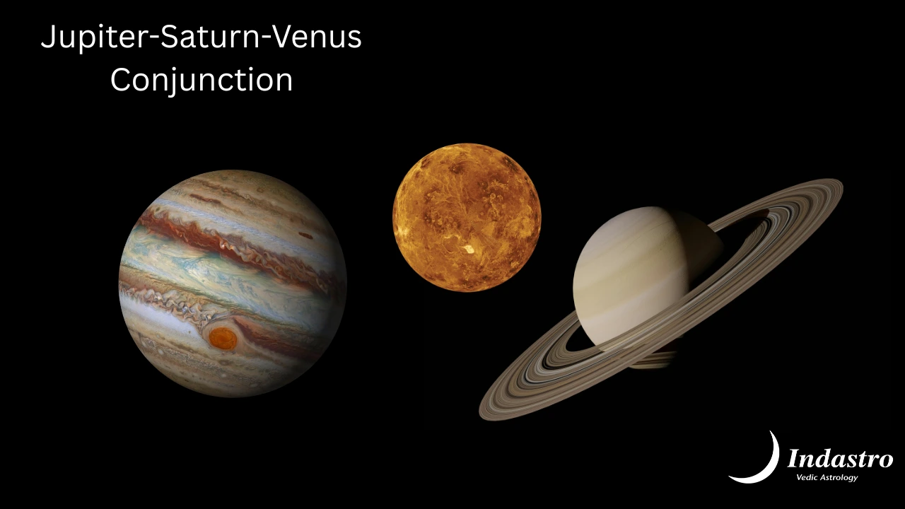 Jupiter-Saturn-Venus Conjunction - 3 Planet Conjunction