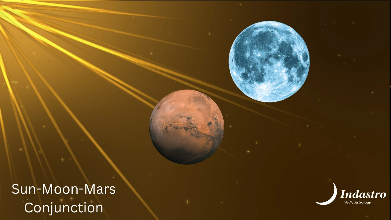 Sun-Moon-Mars Conjunction - 3 Planet Conjunction