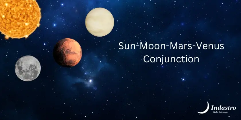 Sun-Moon-Mars-Venus Conjunction - 4 Planet Conjunction