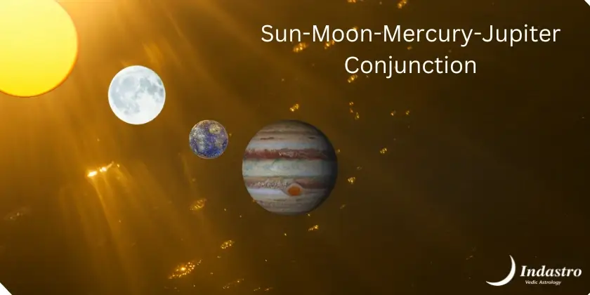 Sun-Moon-Mercury-Jupiter Conjunction - 4 Planet Conjunction