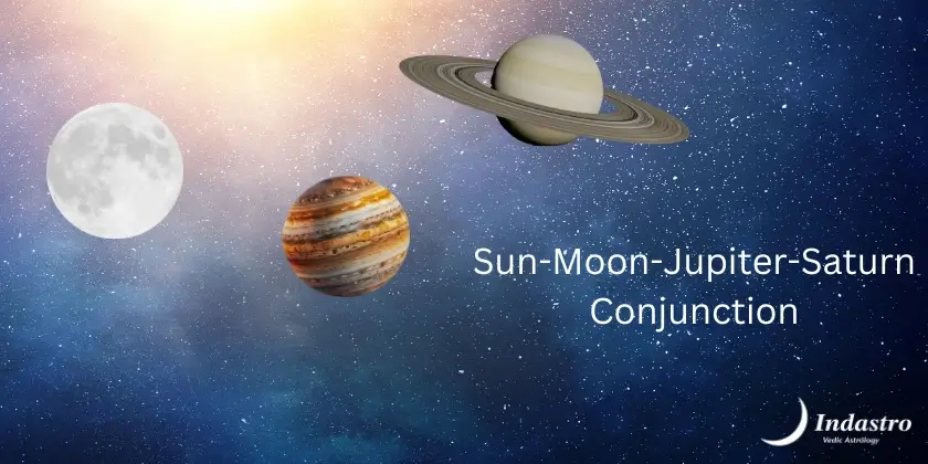 Sun-Moon-Jupiter-Saturn Conjunction - 4 Planet Conjunction