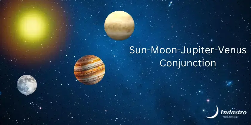 Sun-Moon-Jupiter-Venus Conjunction - 4 Planet Conjunction