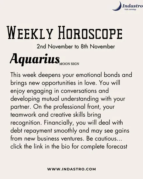 Weekly Aquarius Horoscope