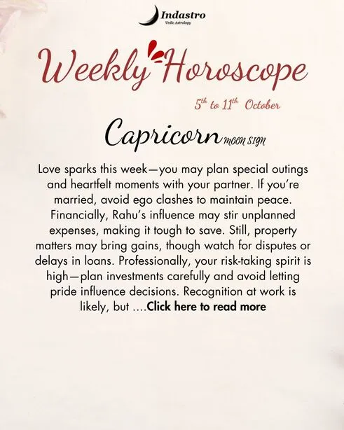 Weekly Capricorn Horoscope