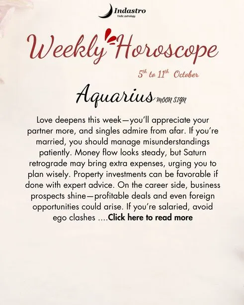 Weekly Aquarius Horoscope