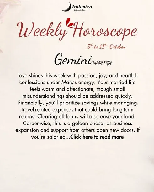 Weekly Gemini Horoscope