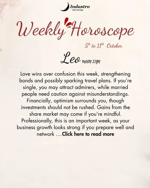 Weekly Leo Horoscope