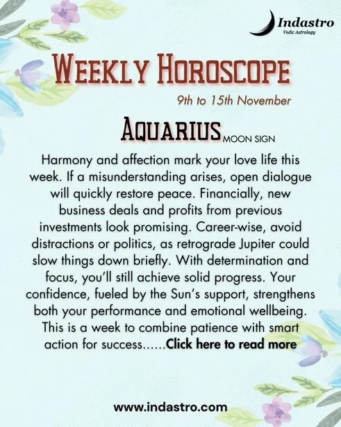 Weekly Aquarius Horoscope