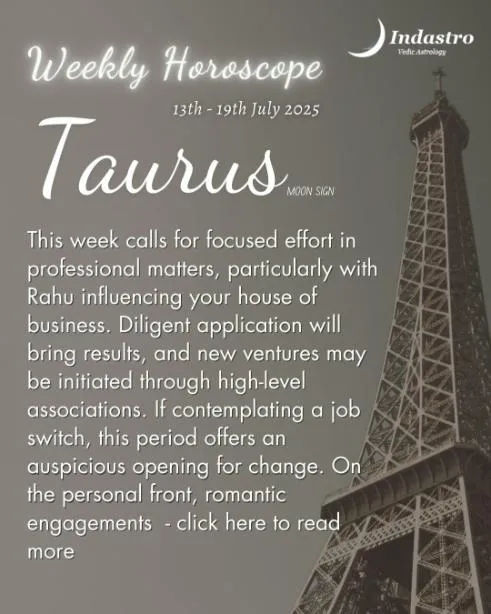 Weekly Taurus Horoscope