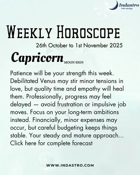 Weekly Capricorn Horoscope