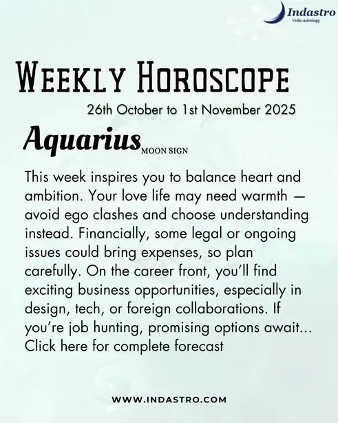 Weekly Aquarius Horoscope