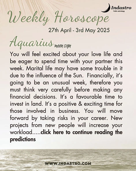 Weekly Aquarius Horoscope