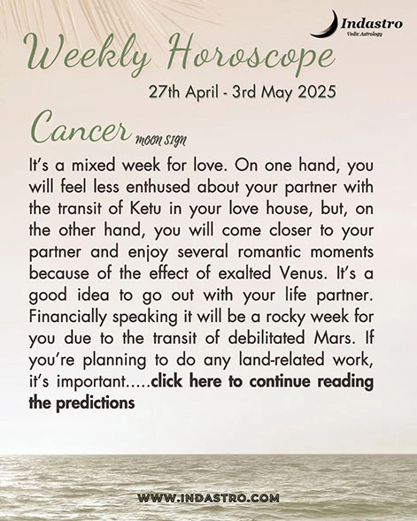 Weekly Cancer Horoscope