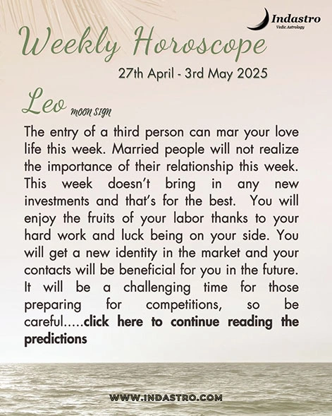 Weekly Leo Horoscope