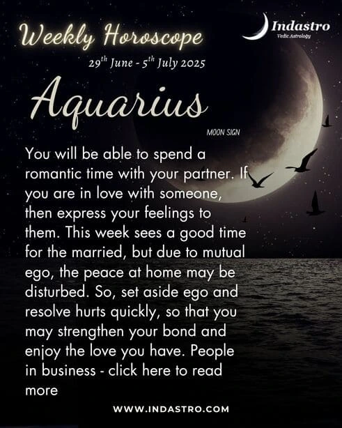 Weekly Aquarius Horoscope