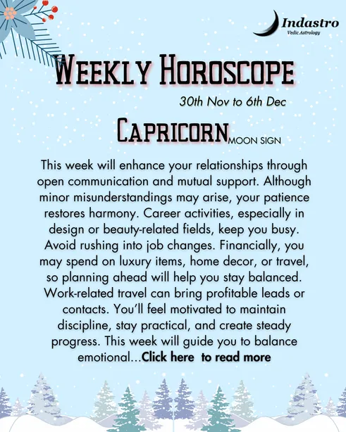 Weekly Capricorn Horoscope